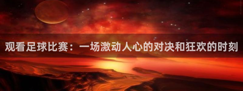 观看足球比赛：一场激动人心的对决和狂