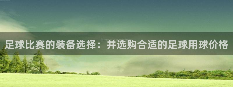  足球比赛的装备选择：并选购合适的足球用球价格